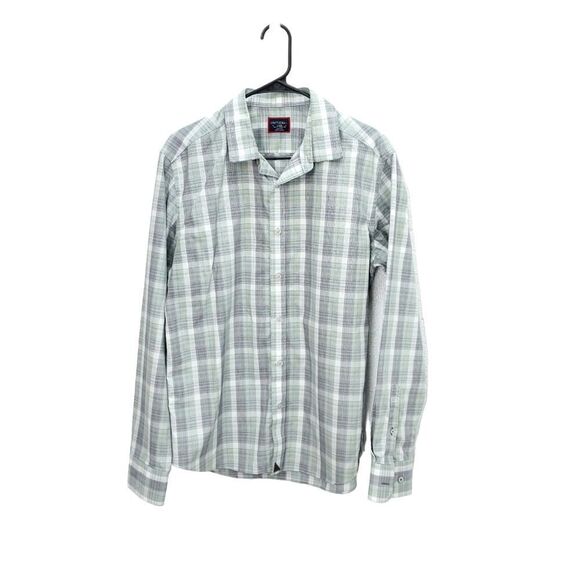 UNTUCKIT Wrinkle Free Slim Fit Performance Plaid Long Sleeve Button Down Shirt - Picture 1 of 10